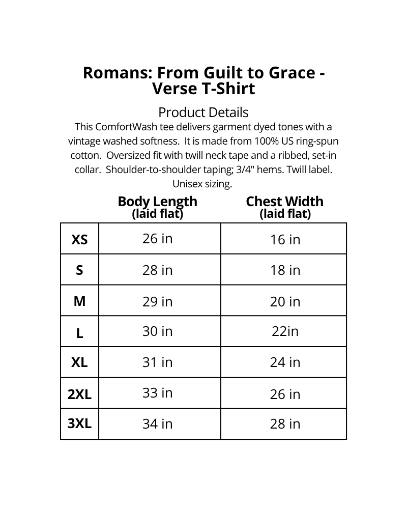 Romans: From Guilt to Grace - Verse T-Shirt (Simplified Chinese Characters)